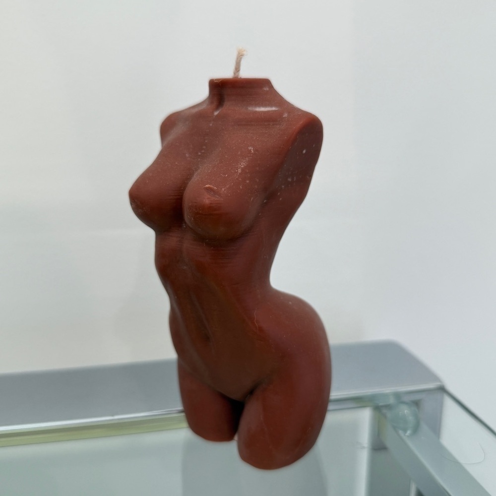 Body Shape Brown Decorative Candle